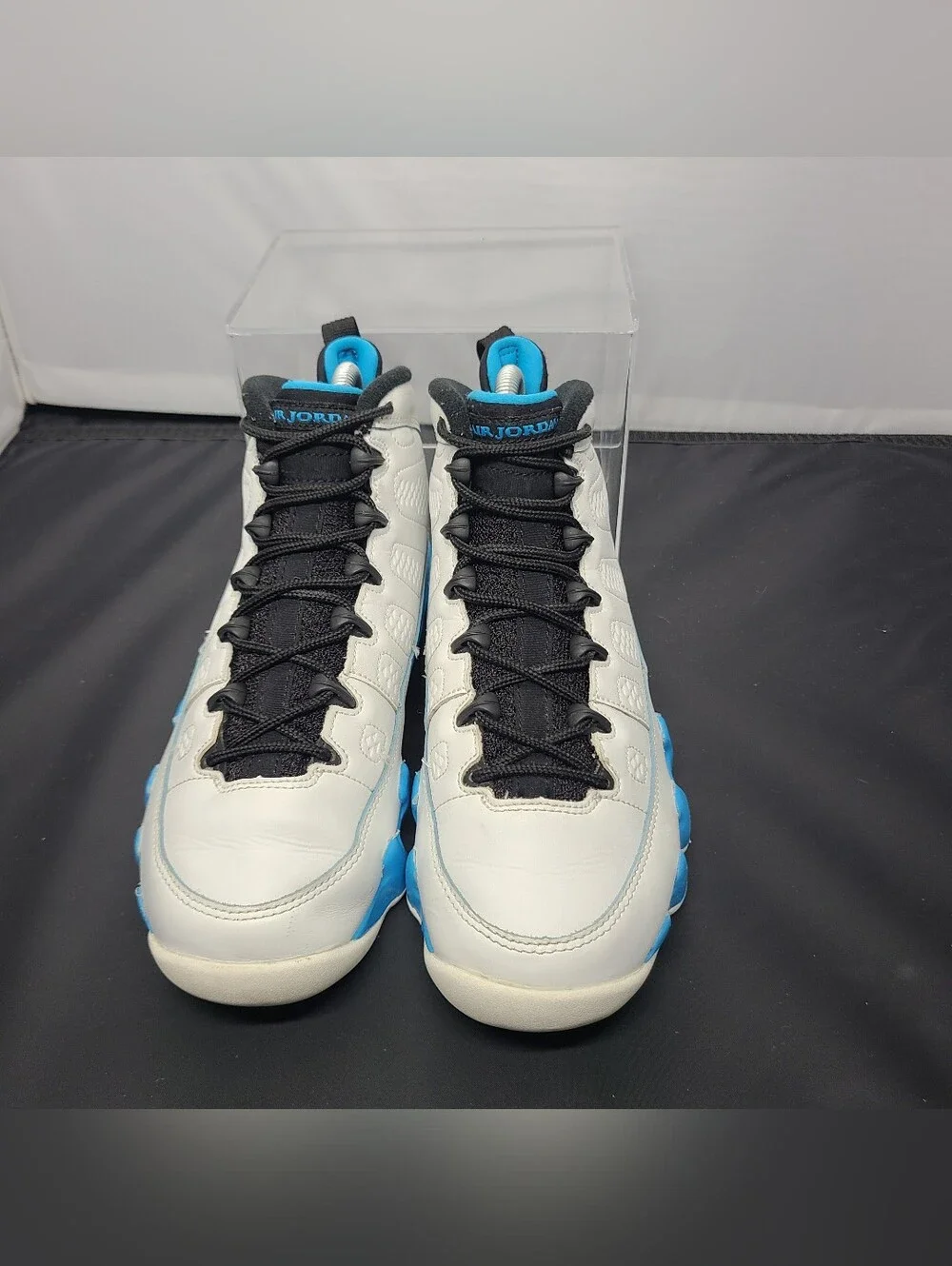 Air Jordan 9 Retro Gs Summit White Black Powder Blue (fv0143-101) kids size 5.5Y